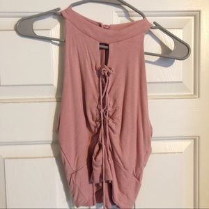 Millennial pink top from papaya size medium
